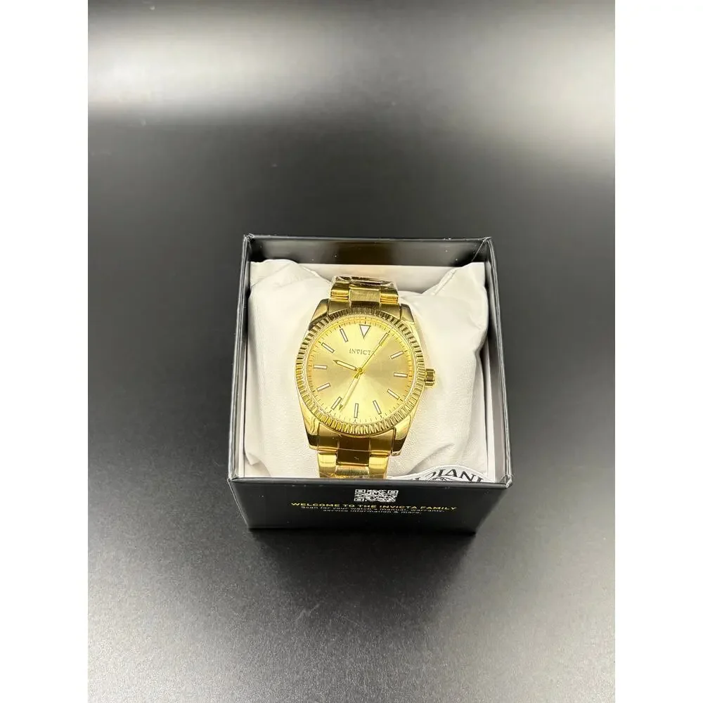 Invicta Celestial Langdon Men’s Watch 40mm Gold Band and Dial New in Box